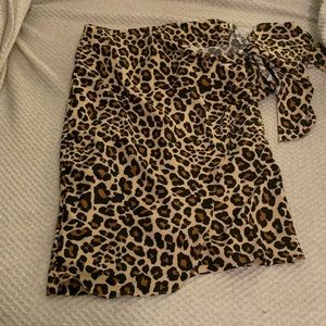 Wrap skirt-animal print